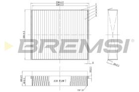 BREMSI FC1333C - FILTRO, AIRE HABITáCULO