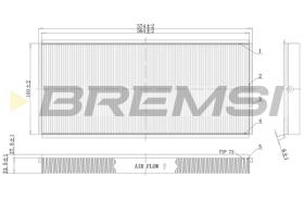 BREMSI FC1335 - FILTRO, AIRE HABITáCULO