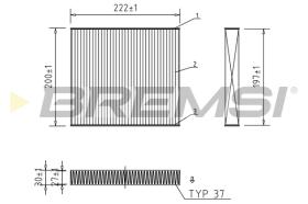 BREMSI FC1337 - FILTRO, AIRE HABITáCULO