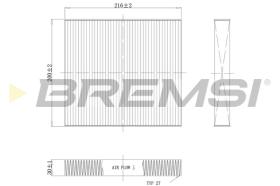 BREMSI FC1341C - FILTRO, AIRE HABITáCULO