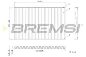 BREMSI FC1404A - FILTRO, AIRE HABITáCULO