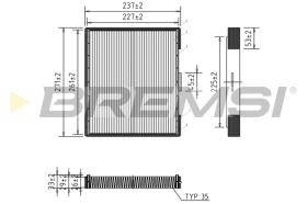 BREMSI FC1527 - FILTRO, AIRE HABITáCULO