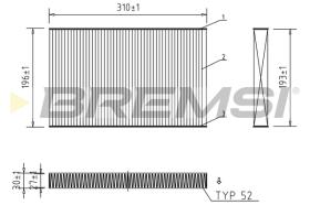 BREMSI FC1549 - FILTRO, AIRE HABITáCULO