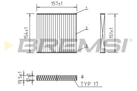 BREMSI FC1911C - FILTRO, AIRE HABITáCULO