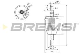 BREMSI FE0034 - FILTRO COMBUSTIBLE