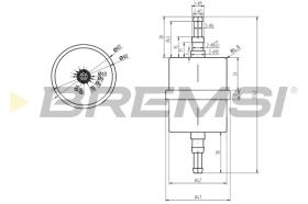 BREMSI FE0035 - FILTRO COMBUSTIBLE