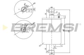 BREMSI FE0037 - FILTRO COMBUSTIBLE