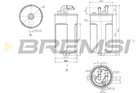 BREMSI FE0054 - FILTRO COMBUSTIBLE