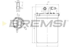 BREMSI FE0055 - FILTRO COMBUSTIBLE