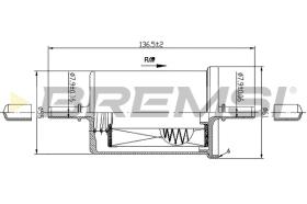 BREMSI FE0061 - FILTRO COMBUSTIBLE