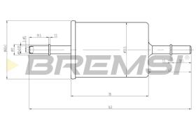 BREMSI FE0062 - FILTRO COMBUSTIBLE