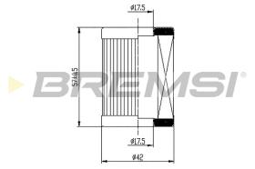 BREMSI FE0147 - FILTRO COMBUSTIBLE