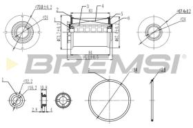 BREMSI FE0342 - FILTRO COMBUSTIBLE