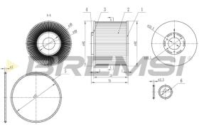 BREMSI FE0343 - FILTRO COMBUSTIBLE