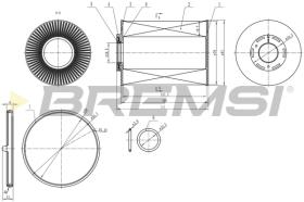 BREMSI FE0344 - FILTRO COMBUSTIBLE