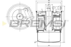 BREMSI FE0346 - FILTRO COMBUSTIBLE