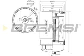 BREMSI FE0356 - FILTRO COMBUSTIBLE