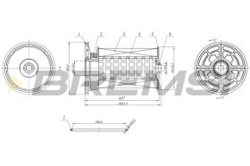 BREMSI FE0360 - FILTRO COMBUSTIBLE