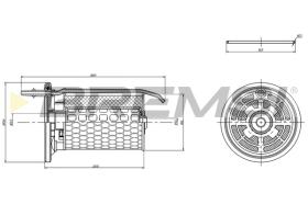 BREMSI FE0364 - FILTRO COMBUSTIBLE