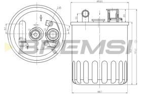 BREMSI FE0368 - FILTRO COMBUSTIBLE