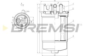 BREMSI FE0386 - FILTRO COMBUSTIBLE