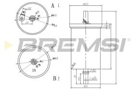 BREMSI FE0390 - FILTRO COMBUSTIBLE