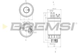 BREMSI FE0812 - FILTRO COMBUSTIBLE