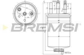 BREMSI FE0828 - FILTRO COMBUSTIBLE