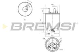 BREMSI FE0832 - FILTRO COMBUSTIBLE