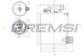 BREMSI FE0836 - FILTRO COMBUSTIBLE