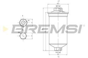 BREMSI FE0843 - FILTRO COMBUSTIBLE