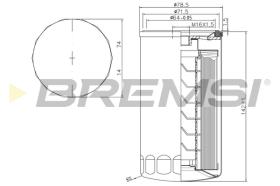 BREMSI FE1314 - FILTRO COMBUSTIBLE