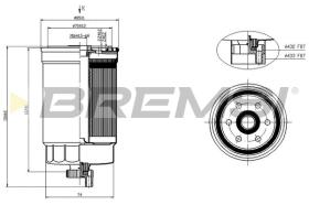 BREMSI FE1402 - FILTRO COMBUSTIBLE