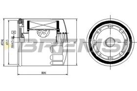 BREMSI FE1497 - FILTRO COMBUSTIBLE