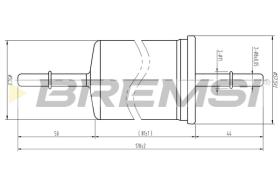 BREMSI FE1512 - FILTRO COMBUSTIBLE