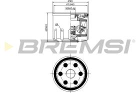 BREMSI FL0277 - FILTRO DE ACEITE